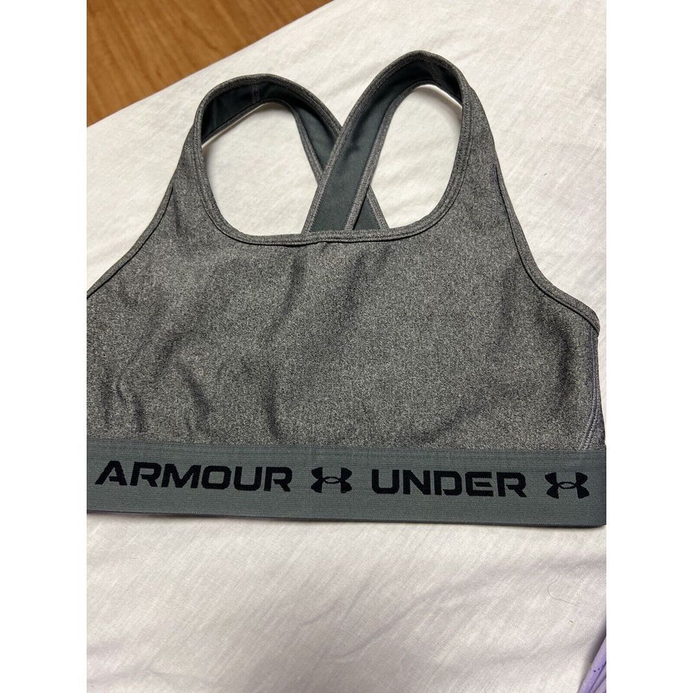 Criss cross back Heather grey compression sports bra size Small